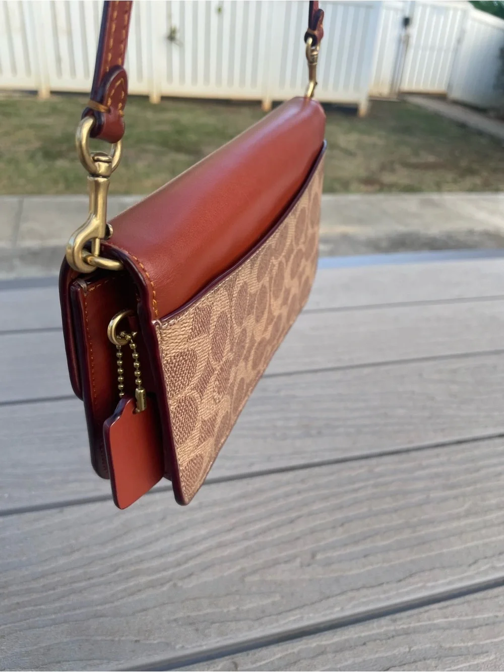 Coach Leather Signature Crossbody